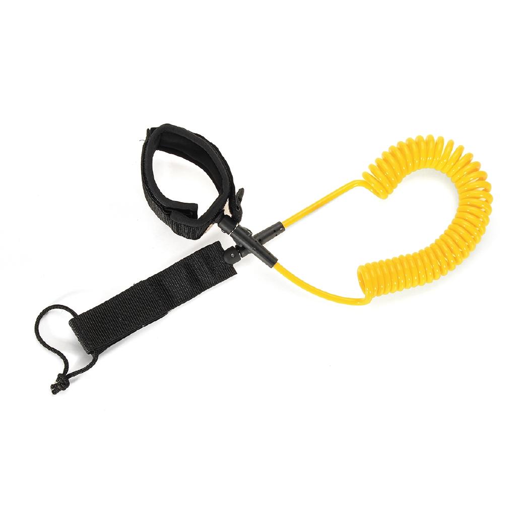 7mm Surfing Foot Cord String 10ft SUP Ankle Leash Surfboard Coiled Stand UP Paddle Board TPU Paddle Board Rope Surfing Accessory Black/green/yellow