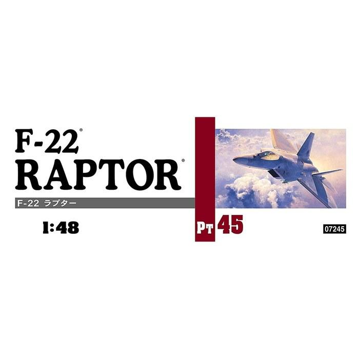 Hasegawa F-22 Raptor 1/48 Scale Pre-Colored Plastic Model Kit
