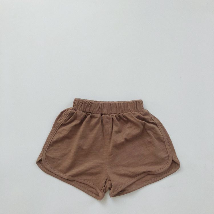 Retro Japanese Korean Style Loose Solid Unisex Kids Summer Shorts