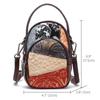 Johnature Vintage Pravá kůže Malé crossbody kabelky pro ženy Náhodné barevné prošívání Všestranné Měkké Hovězí kůže Tašky přes rameno