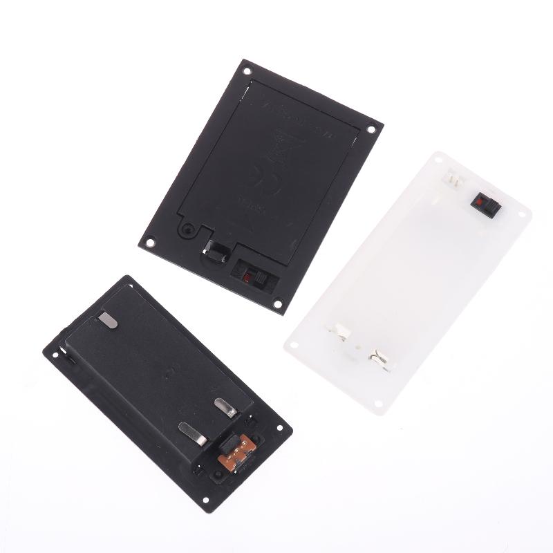 1/3Pcs Batteries Shell Plastic 2x3x AAA Rectangular Embedded Battery Holder Storage Box Case With Switch Cover