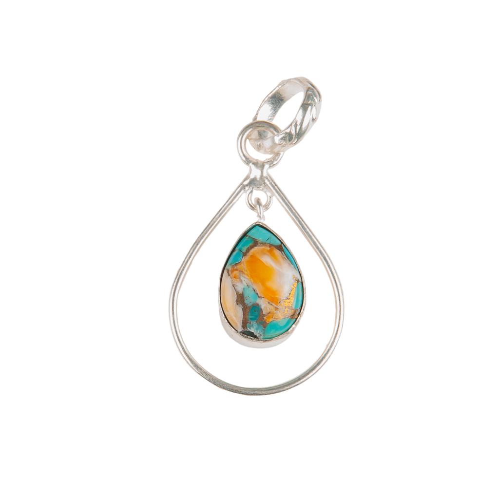 Spiny Oyster Gemstone 925 Sterling Silver Jewelry Pendant 1.60" Anniversary Gift PP-3-33