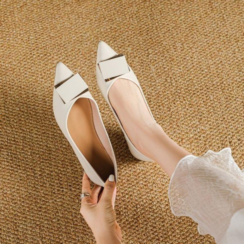 Autumn Work One Pedal Temperament Set Feet Pointed Flat Shoes Fairy Versatile Commuting Shallow Mouth Single Shoes