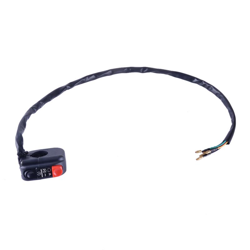 22mm 7/8" Motorcycle Handlebar Ignition Switch On Off Starter Engine Start Stop Push Button DC12V 10A