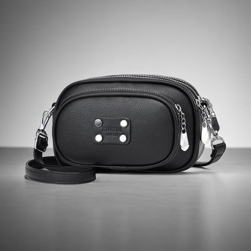 New textured bag solid color atmospheric shoulder bag messenger bag small square bag simple commuter bag women's bags