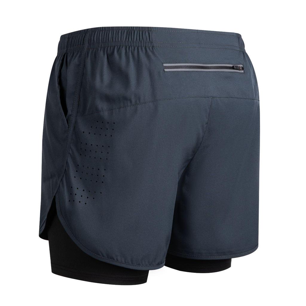 Men's Quick-Dry 2-in-1 Running Sports Shorts with Anti-Exposure Liner