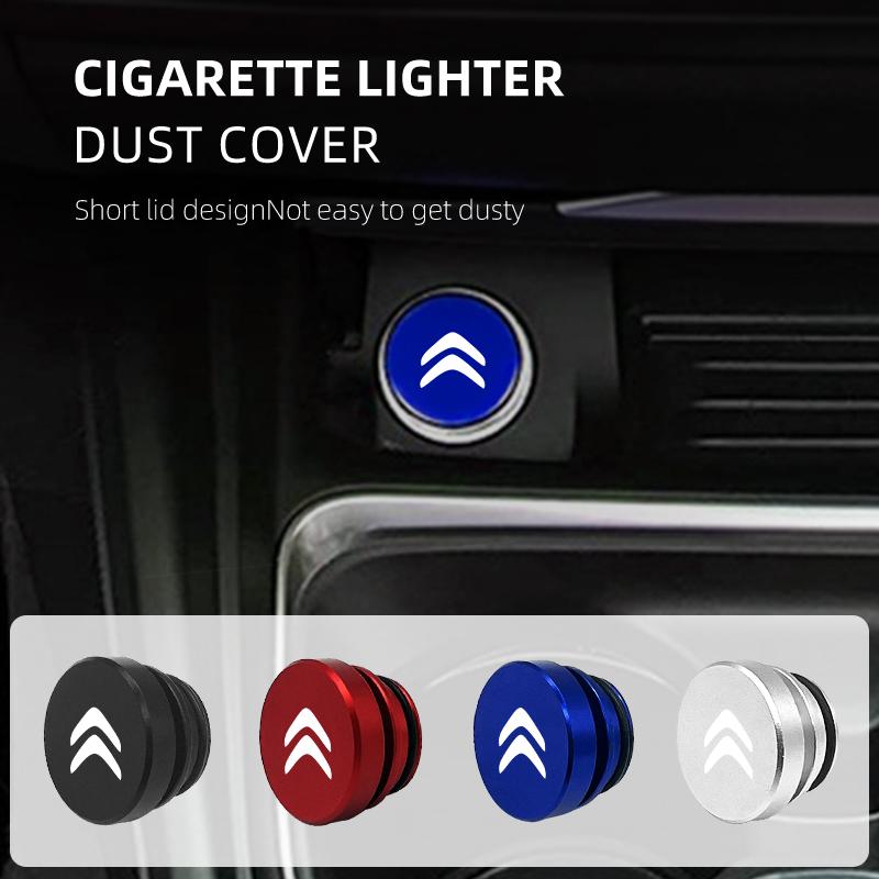Couvercle anti-poussière pour allume-cigare de voiture en alliage d'aluminium pour Citroën C4 C3 C5 C1 C2 Berlingo Celysee Cactus Picasso Aircross Saxo Grand