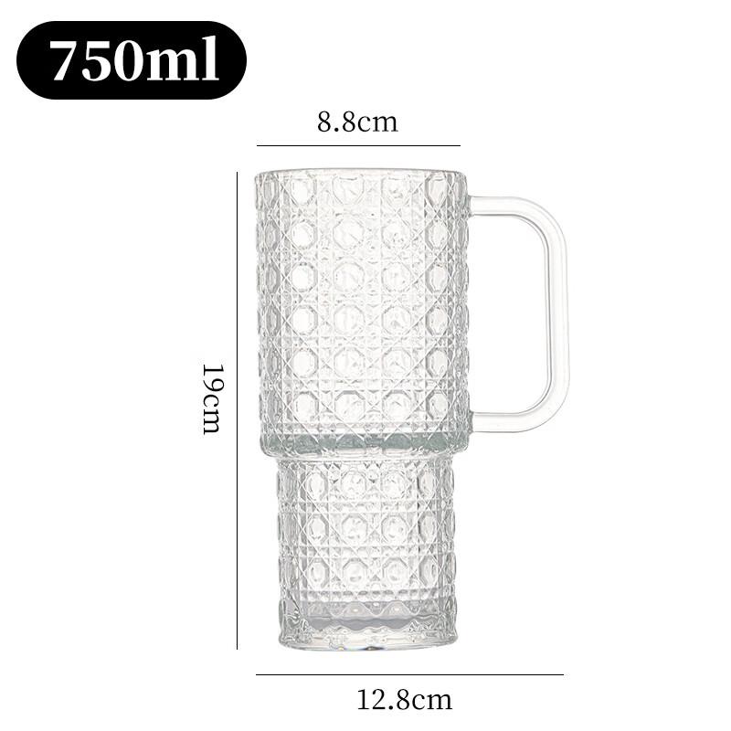 Large Capacity Glass Mugs with Handle