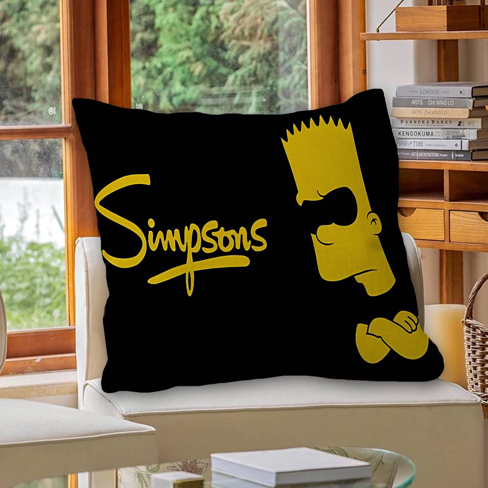 Cartoon The S-Simpsons Cushion Cover Car Throw Pillow Case For Sofa Car Christmas Gift 40x40cm 45x45cm