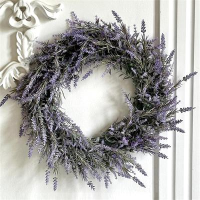 Simulation Lavender Garland Wreath Pendant Wedding Mother's Day Daily Decoration