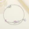 Orstarry S925 Silver Bracelet Chain Cute Pet Cat Claw Print Adjustable Bracelet Chain Charms Jewelry Gift