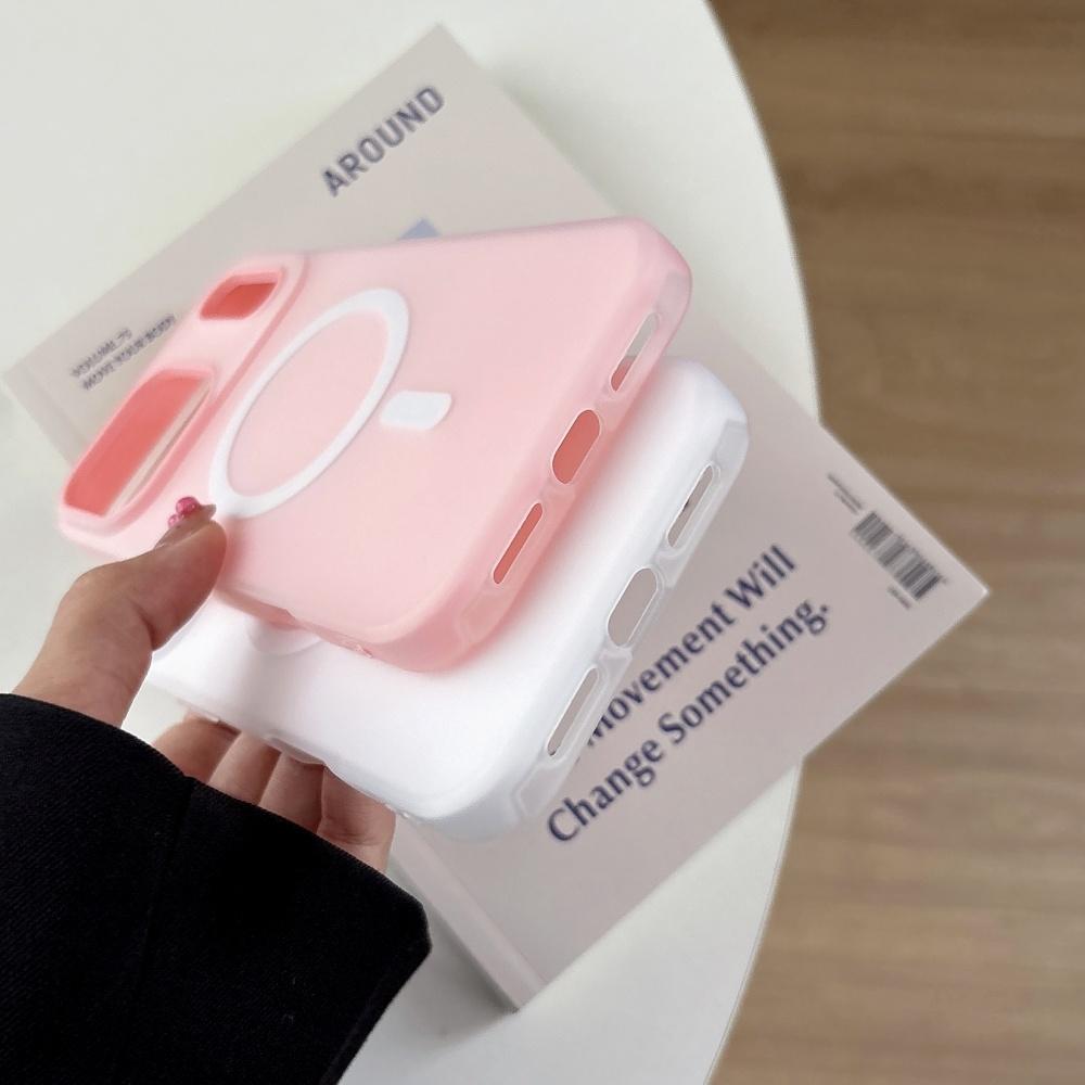 Luxury Candy Matte for Magsafe Case for iPhone 17 Air 16 15 14 13 12 Pro Max 11 16Plus 16E 17Pro Magnetic Clear 2 IN 1 Cover