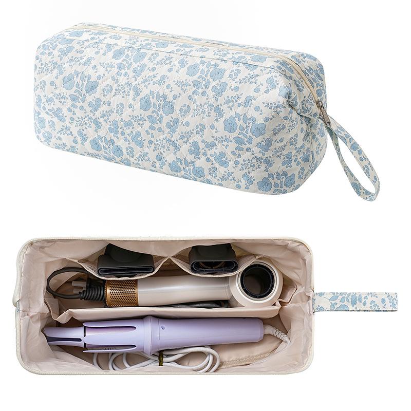 

Large Capacity Hair Dryer Storage Bag, Quilted Portable Handheld Travel Case for Curling Iron, Multi-purpose Organizer Pouch