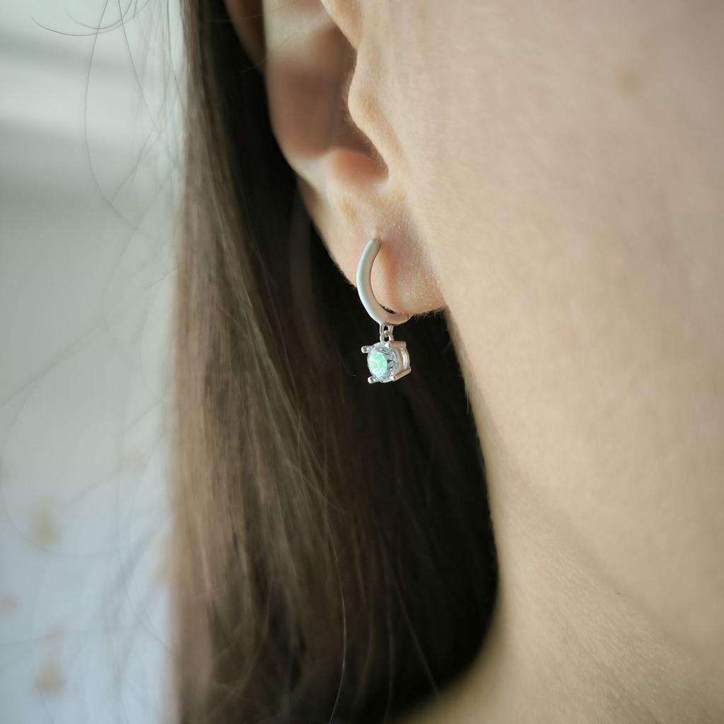 Silver Earrings with Cubic Zirconias, Emallu (2180777)