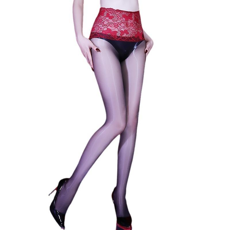 Strümpfe Aurora Glänzend Nahtlos Schrittfrei Strumpfhose Sexy Seidig Ultra-dünn 0.01 Sexy Spitze Hoher Bund