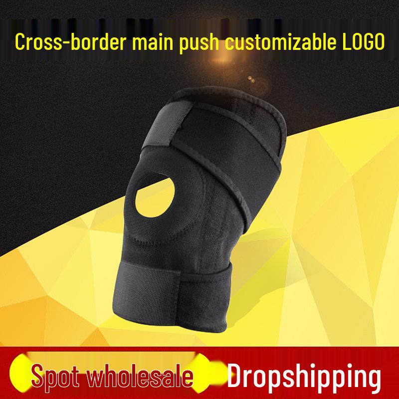 

Adjustable Velcro Knee Pad for Outdoor Sports - Breathable Protection for Cycling, Mountaineering, Basketball, and Running No Springs