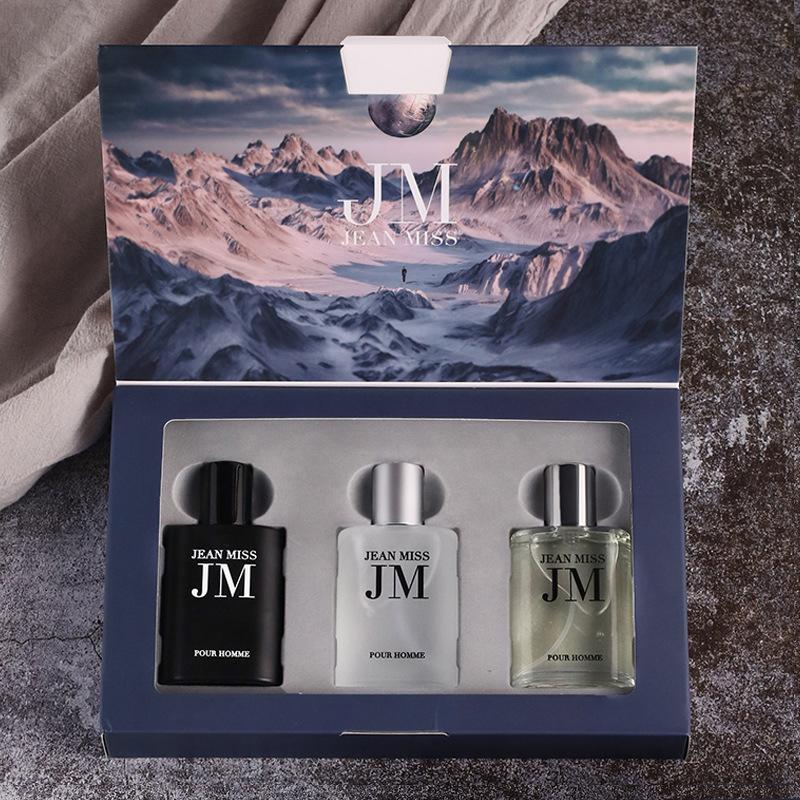 (Pack of 3) Men's perfume set, long-lasting fragrance, non-irritating and not rich, a total of 90ml, floral and fruity notes/suitable for daily use
