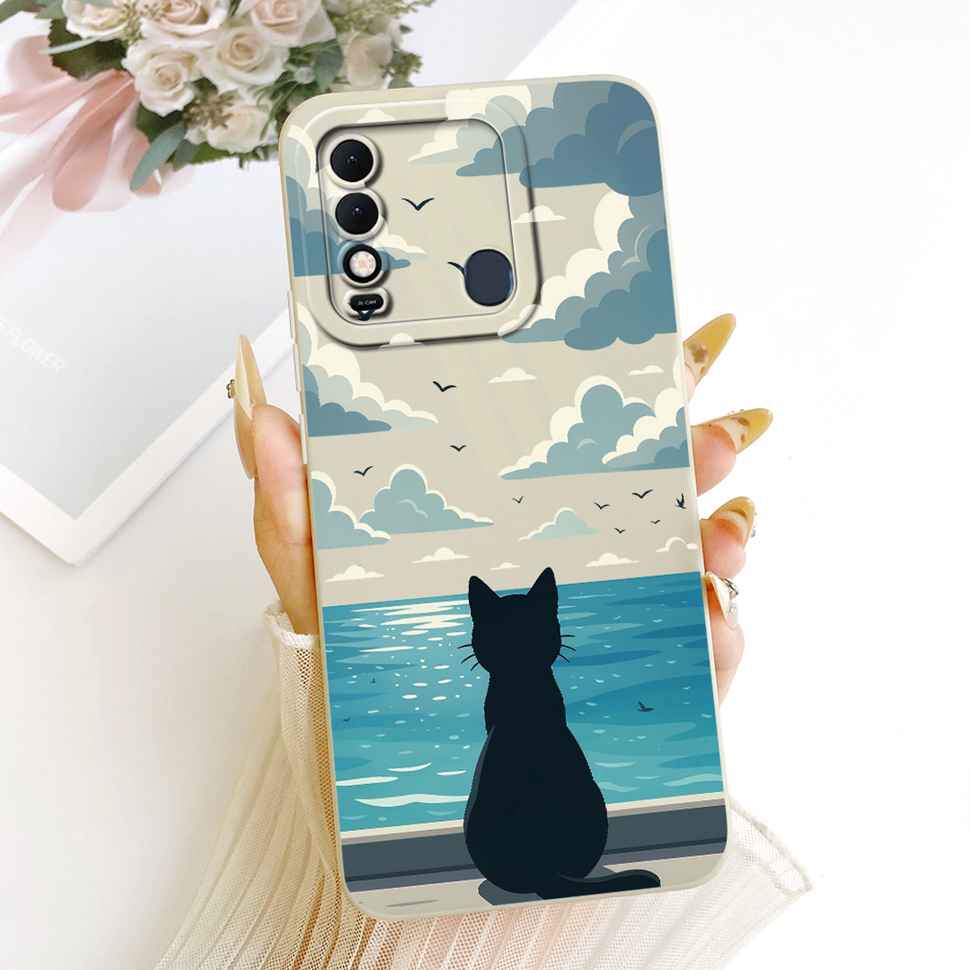 For Tecno Spark 8 Casing KG6 KG6k Love Flower Cover Soft Phone Case For Tecno Spark8 Spark 8 Silicone Protective Back Cover