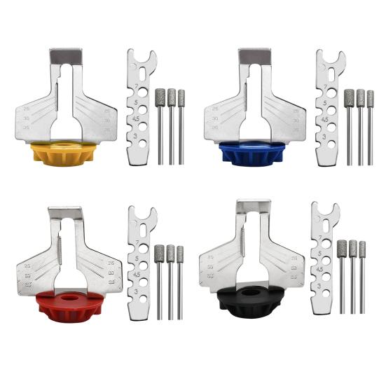 Zubehör für Kettensägenschärfer, verstellbar, einfach zu verwendendes Kettensägen-Schärf-Aufsatz-Set, Heim- und Gartengeräte