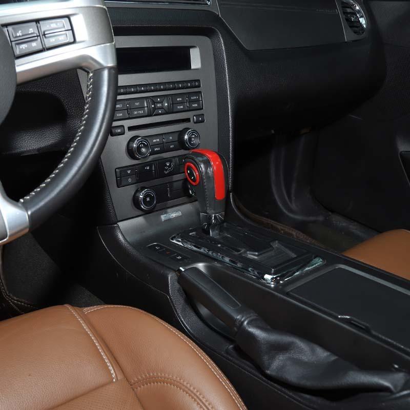 Auto Innenraum Auto Schaltknauf Dekor Abdeckung Aufkleber Für Ford Mustang 2010-2014 ABS Innenraumzubehör