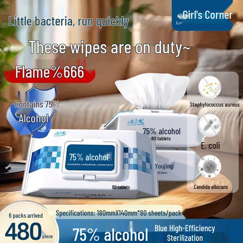 75% Alcohol Disinfectant Wipes for Women and Kids - Portable Hygiene Solution