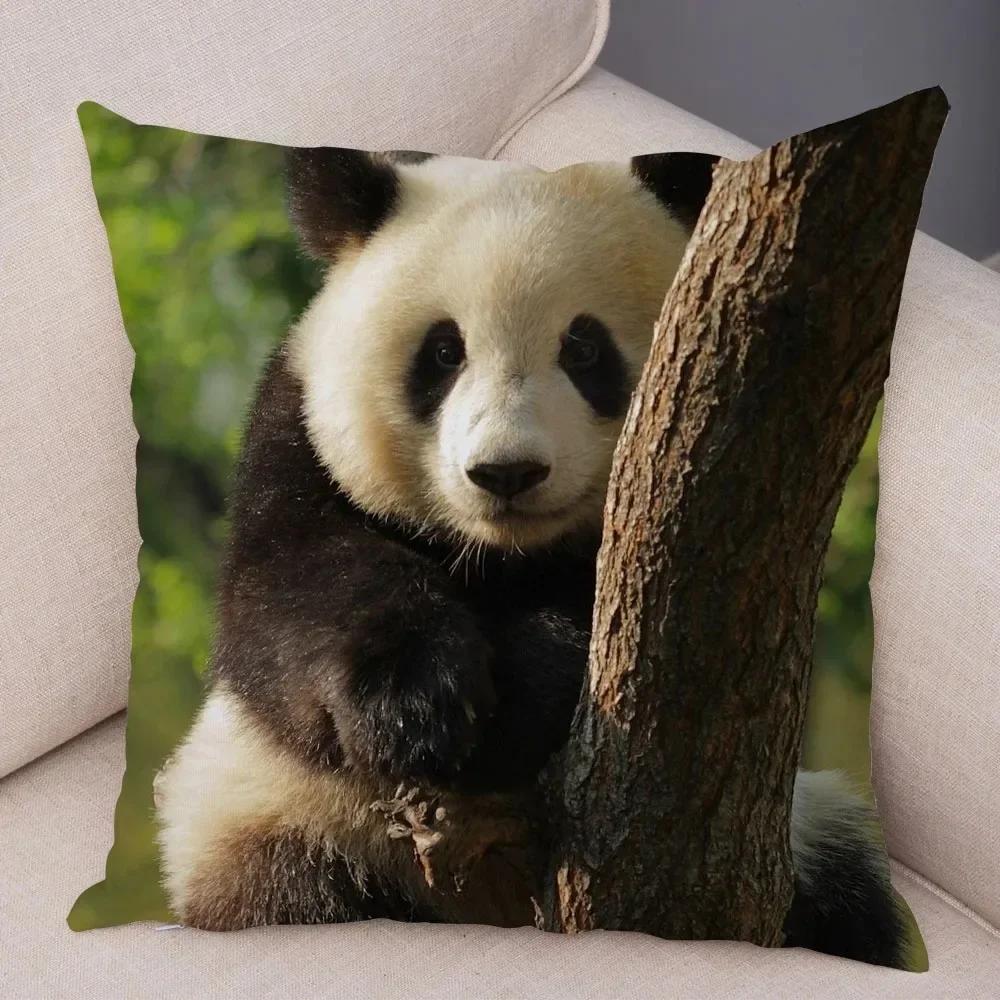 China National Treasure Panda Animal Pillowcase Suitable for Home Decoration Living Room Sofa Bedroom Room Cushion Cover