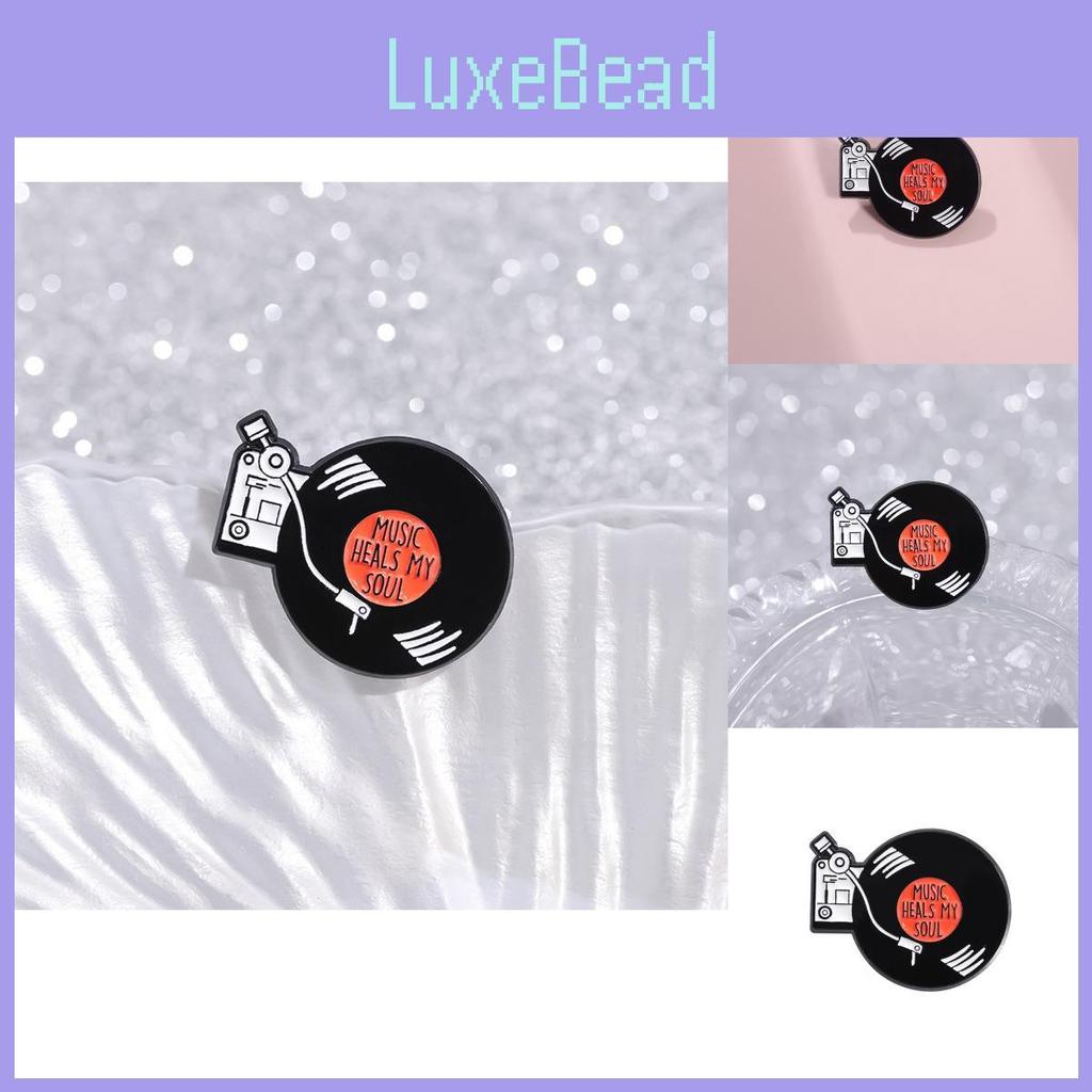 Vintage Colorful Vinyl Record Shaped Metal Brooch Creative Accessory For Clothing And Bags