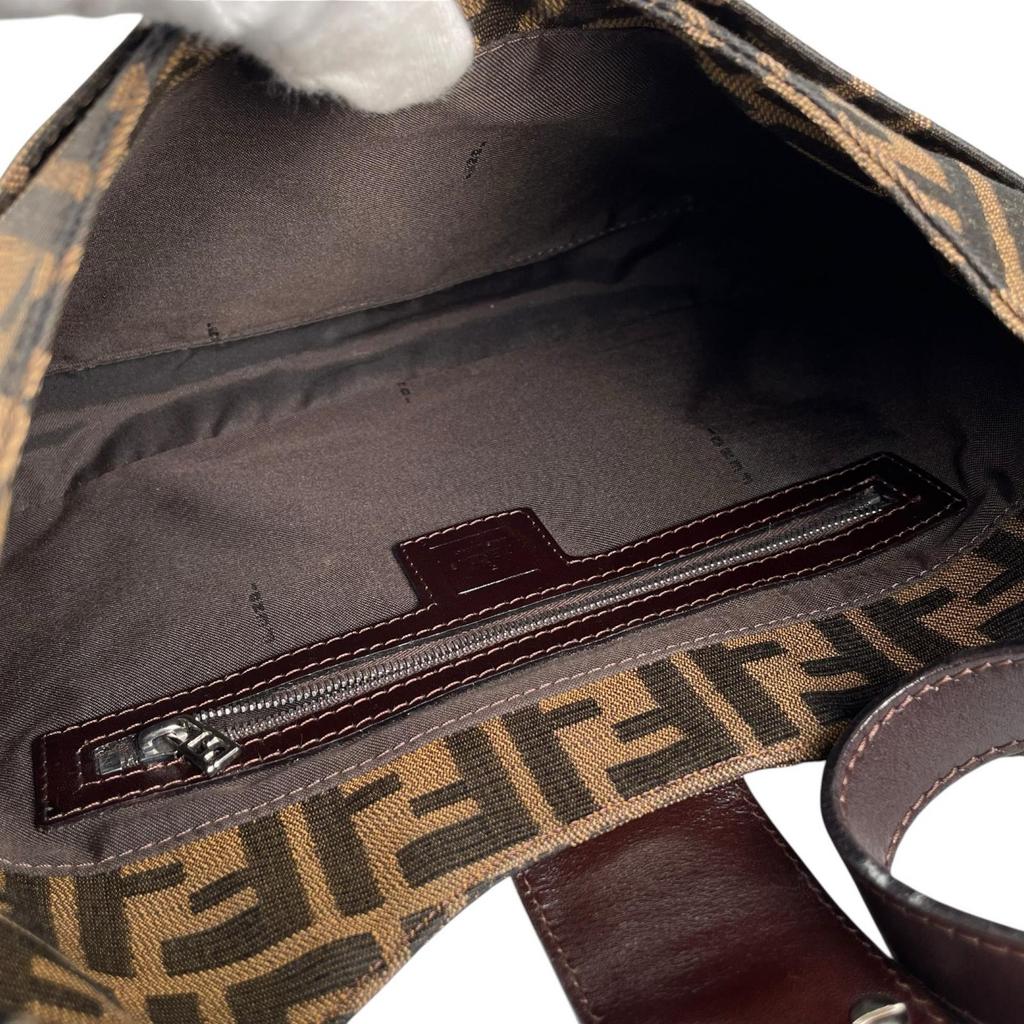 FENDI Zucca Shoulder Bag Brown Women used