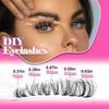 Lashie - Set: Curl Multipack False Eyelashes Cluster (Various Designs)