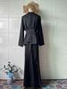 Vintage Soft Color Long-Sleeve Dress - Elegant European & American Spring Style for Women 2025