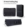 Foldable Cosmetic Brush Storage Bag: 14/40 Holes, Large Capacity, Book-Style for Makeup Artists