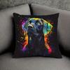 Black Labrador Cushion Covers Bedroom Sofa Square Pillowcase Living Room Chair Pillow Covers Print Home Decor Gift