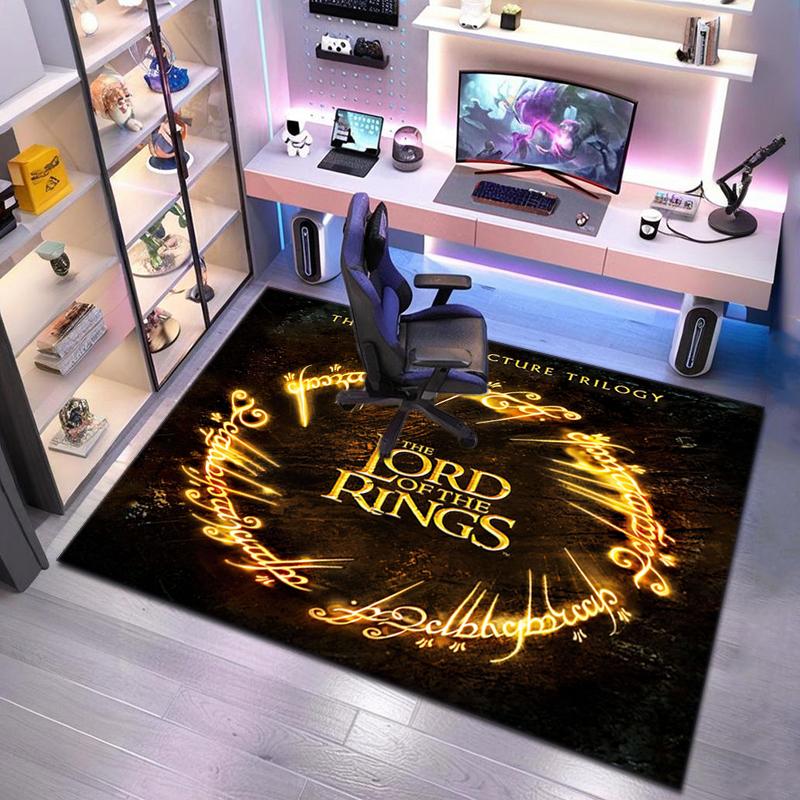 1PC Lord of the Rings Print Rug - home decoration Carpet For Living Room Bedroom Flooring Computer Chair Area Rug