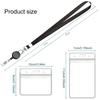 1/2 Pcs Card Holder With Hanging Rope Waterproof PVC Scalable Chest Buckle For Work ID And Name Tags Card Storage Supplies