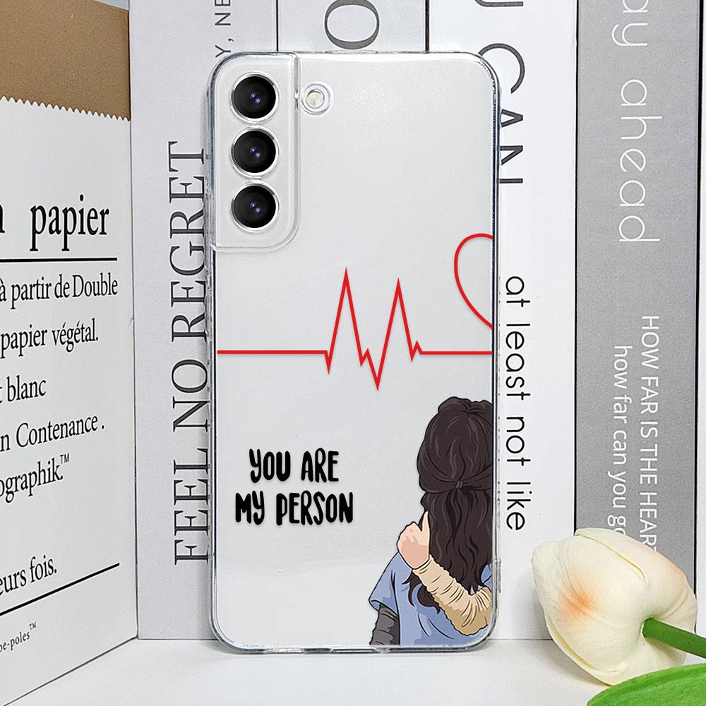 

Мультяшный чехол Greys Anatomy You Are My Person прозрачный для Samsung Galaxy S25 S24 S23 Ultra S22 Plus S21 FE Мягкие чехлы Fundas For Samsung S23