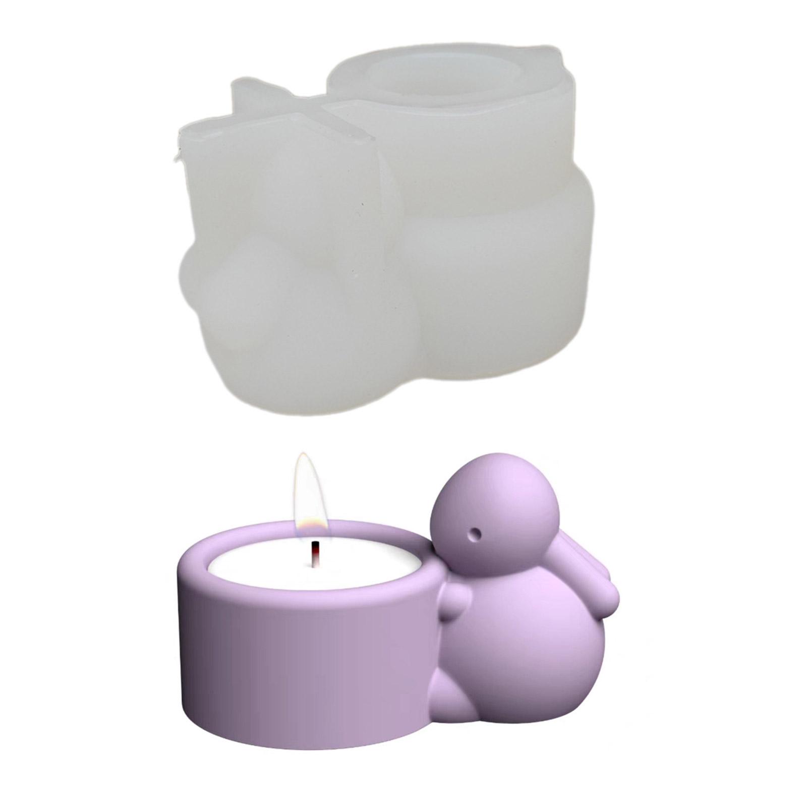 

Мультяшный кролик эпоксидная смола форма ручной работы подсвечник силиконовая форма DIY гипсовые поделки стол украшение инструмент антипригарное покрытие