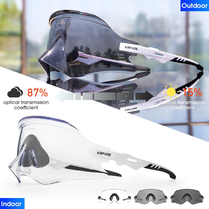 2026 Kapvoe Sport Sunglasses Road Bike Mountain Bicycle Cycl Glasses Riding Goggle Sports Eyewear for Man Women Cycling Glasses