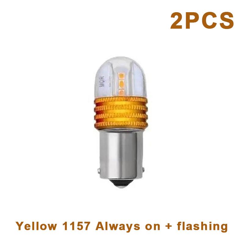 2Pcs 1156 1157 Led Motorcycle Taillights Flashing Signal Light Ba15D Brake Light 1157 Car Reversing Lamp Strobe Stop Lights
