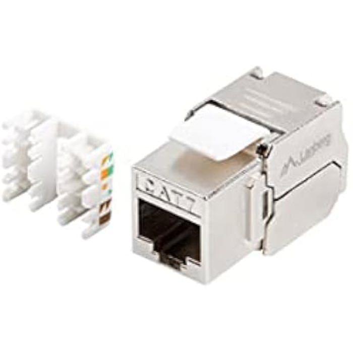 Module Keystone - LANBERG - RJ45 - 180 Degrés - FTP CAT.7 - Noir