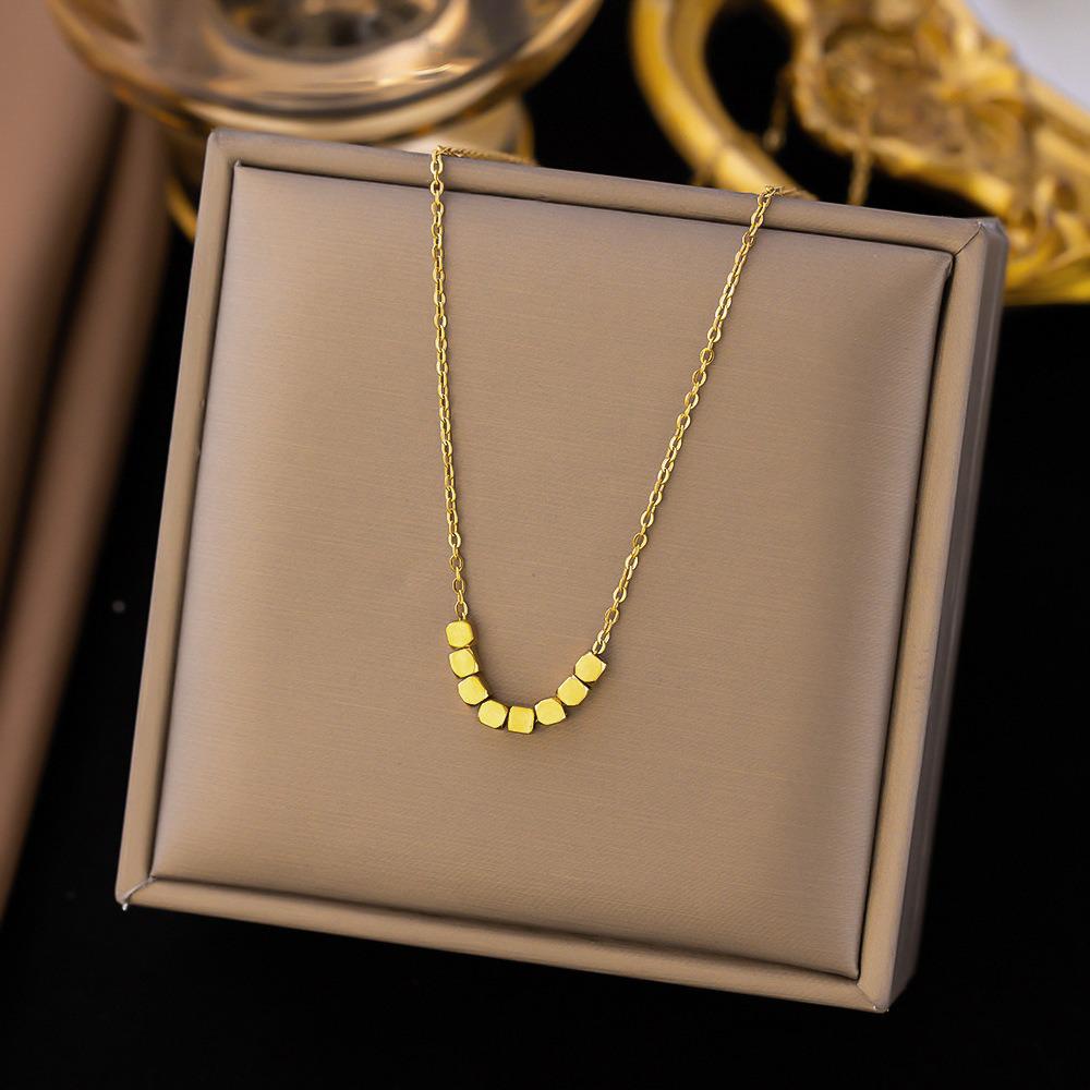 Titanium Steel Non-Fading Necklace: Elegant, Summer-Ready Clavicle Jewelry for Women