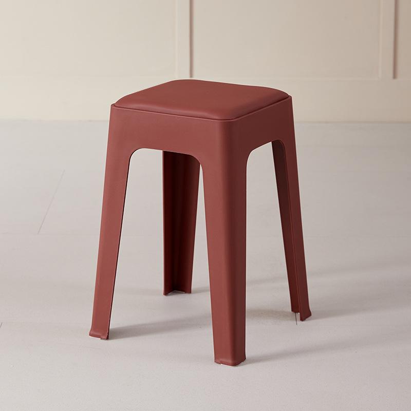 Stackable Upholstered Stool for Home: Simple Style for Living Room, Bedroom, Dining Room, or Adult Seating.