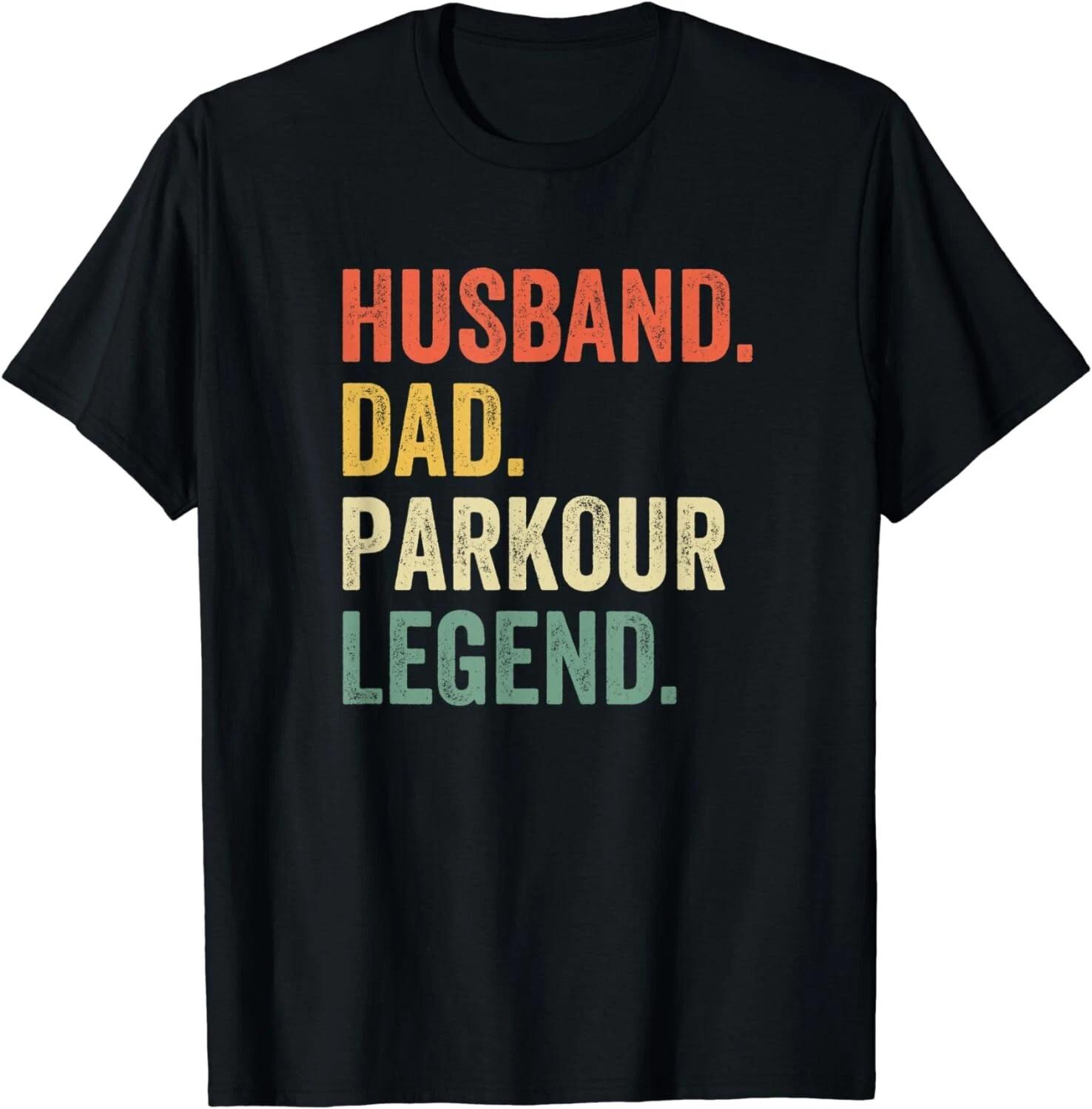 Mens Funny Free Running Husband Dad Parkour Legend Vintage Gift Unisex T-Shirt 2XL