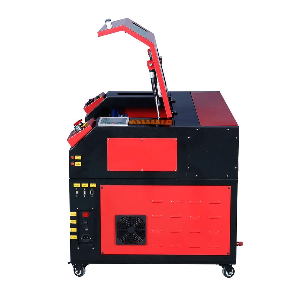 50W CO2 laser engraving cutting printer with a working table