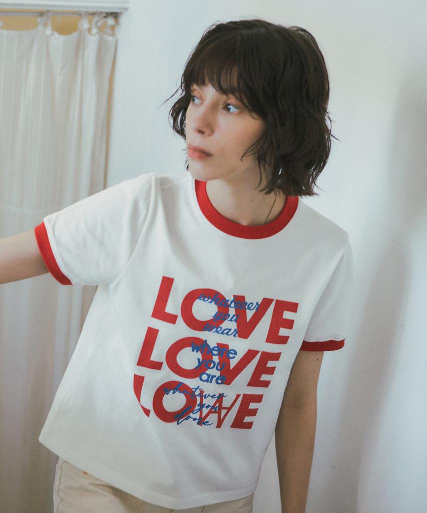 Banwonateullie A3442 Love Ringer T-Shirt_White/Red