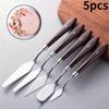 5PCS/Set Stainless Steel Cake Spatula Set - Buttercream Fondant Decorating Tools For Smooth Icing Pastry DIY Cake Decoration Scraper