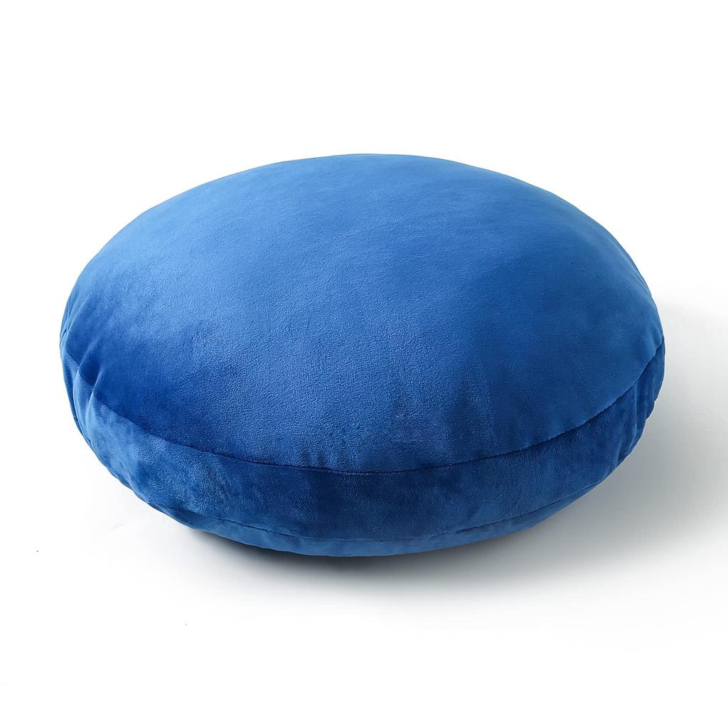JEMA Marshmallow Body Pillow, Soft and Smooth Round Cushion, 60cm Diameter, Navy