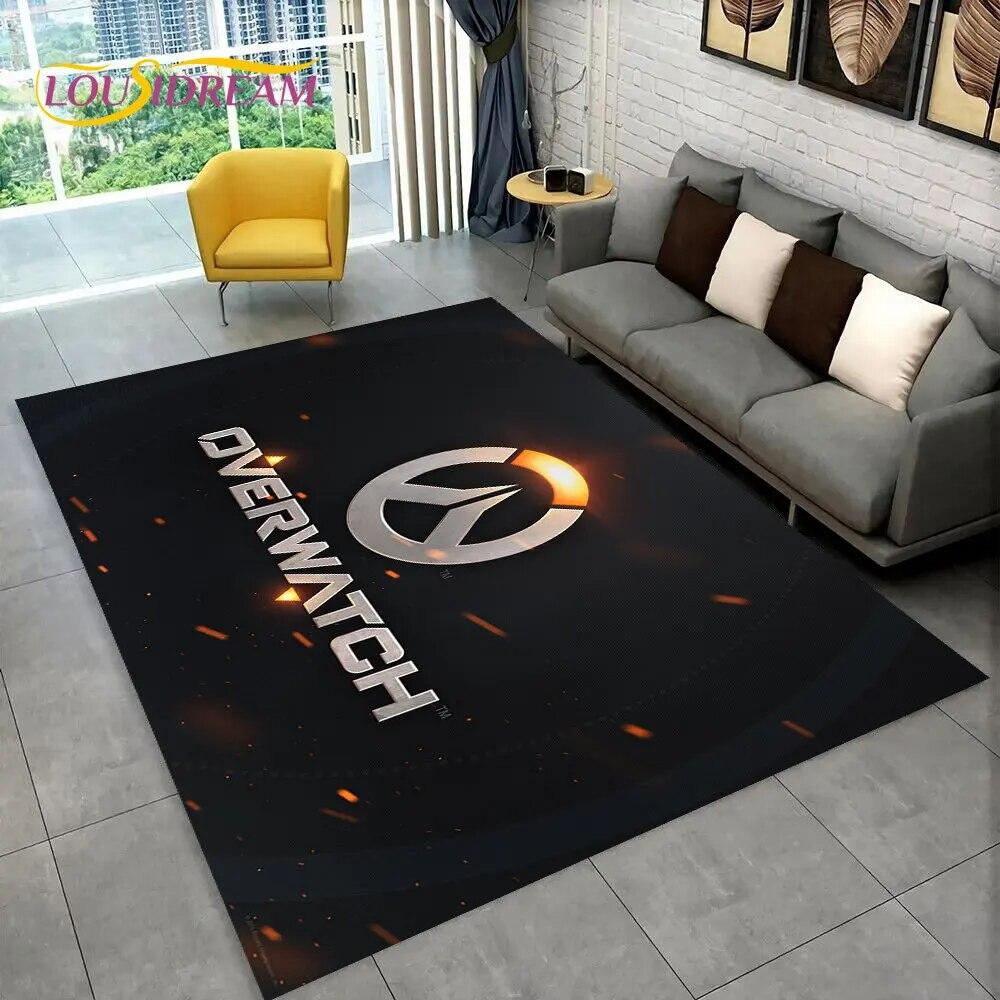 Overwatch Game Gamer DVA  Area Rug,Carpet Rug for Home Living Room Children's Bedroom Sofa Doormat Decor,kids Non-slip Floor Mat
