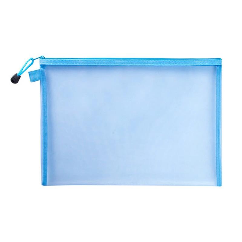 Transparente A4/A5/A6 Netz-Reißverschlusstasche Klare Dokumententasche Buch-Dateien-Mappen Schreibwaren Federmäppchen Aufbewahrungstaschen Kosmetiktasche
