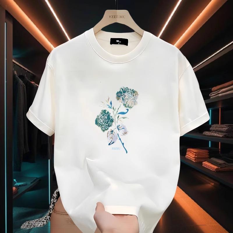 Summer Men Women Round Neck Short Sleeve Print T Shirt Breathable Sport Tops