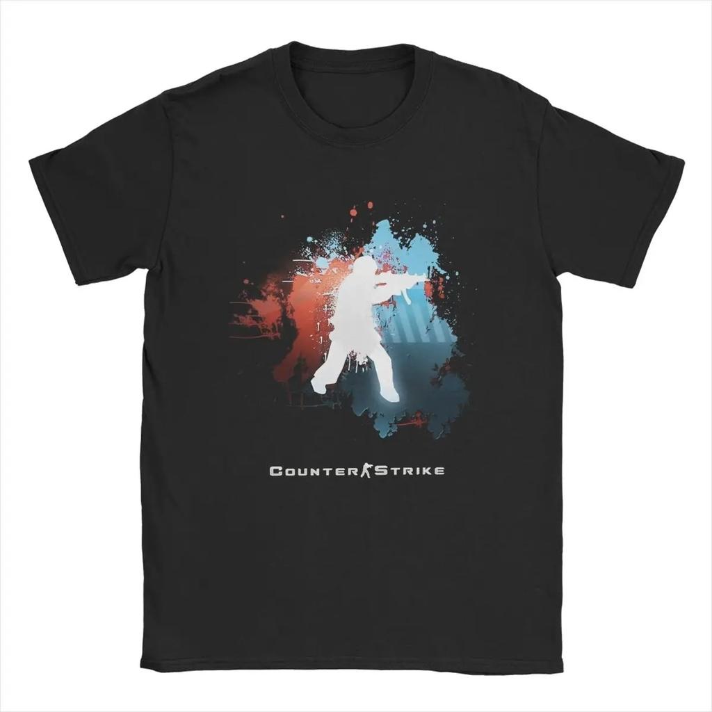 Mens TShirts CounterStrike 2 CS Go Awesome Cotton Tee Shirt Short Sleeve Shootting Game T Shirts O Neck Clothes Gift